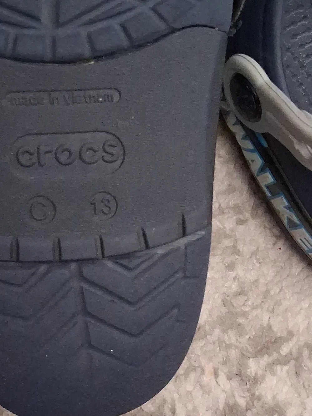 CROCS Skywalker Navy Blue and Light Gray Kids Clogs